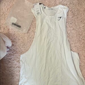 Gymshark White New Muscle Tank